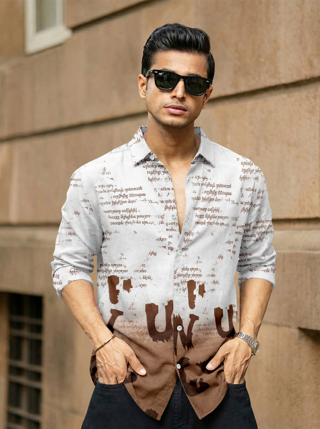 VDLooks Men’s Regular Fit Cotton Blend Full Sleeve Designer Shirt