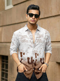 VDLooks Men’s Regular Fit Cotton Blend Full Sleeve Designer Shirt
