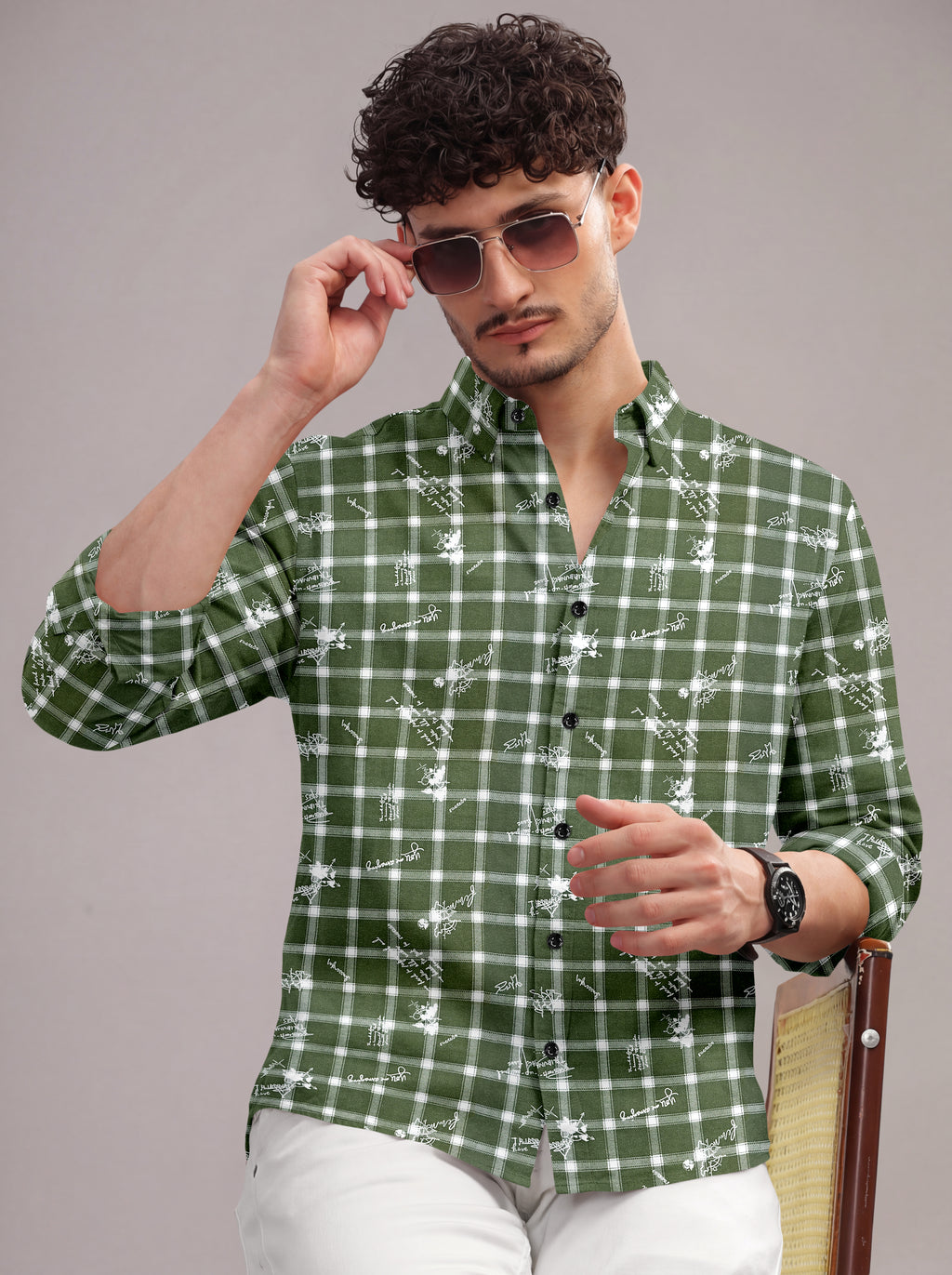 VDLooks Men’s Regular Fit Premium Cotton Shirt – Modern Printed Design for Smart Everyday Style