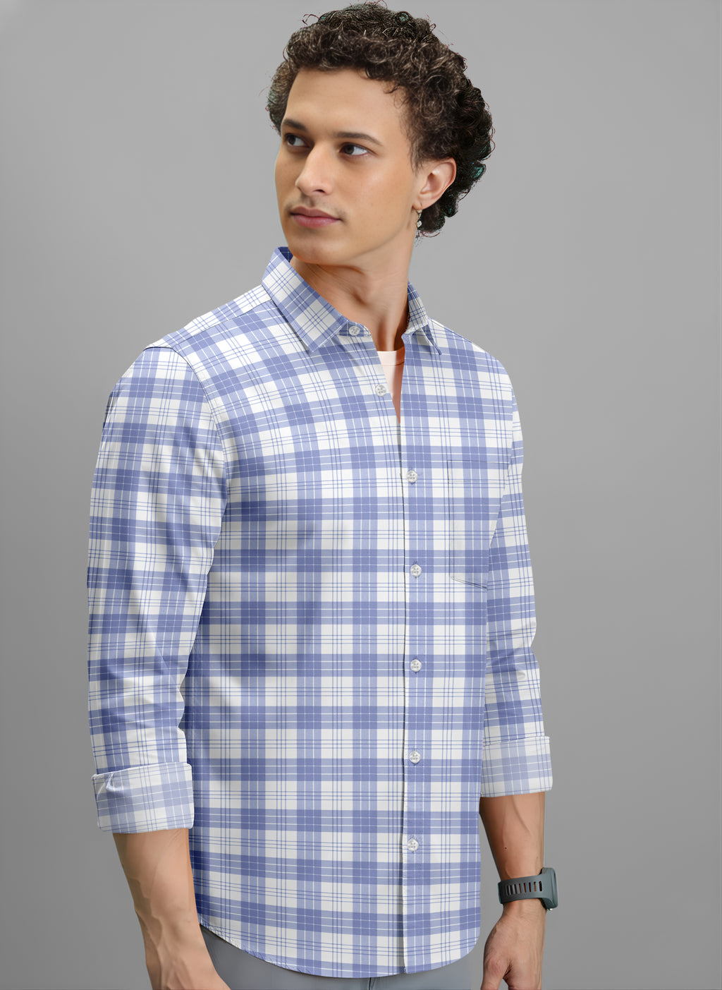 VDLooks Men’s Regular Fit Cotton Blend Full Sleeve Shirt for Smart Everyday Wear
