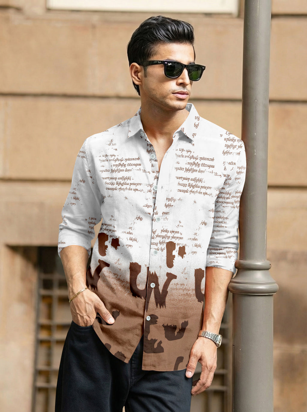 VDLooks Men’s Regular Fit Cotton Blend Full Sleeve Designer Shirt