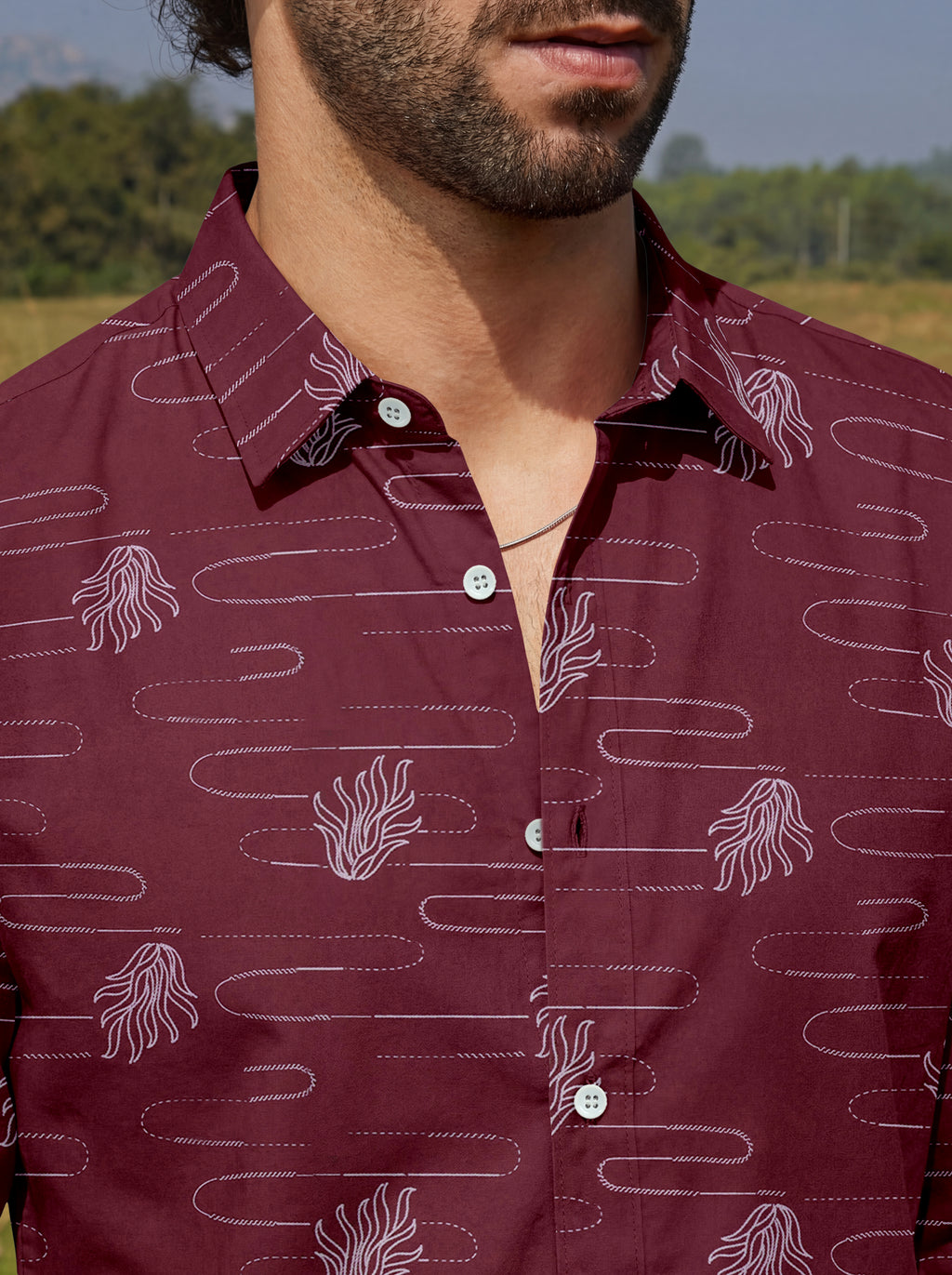 VDLooks Men’s Regular Fit Premium Cotton Shirt – Contemporary Printed Look for Everyday Styling