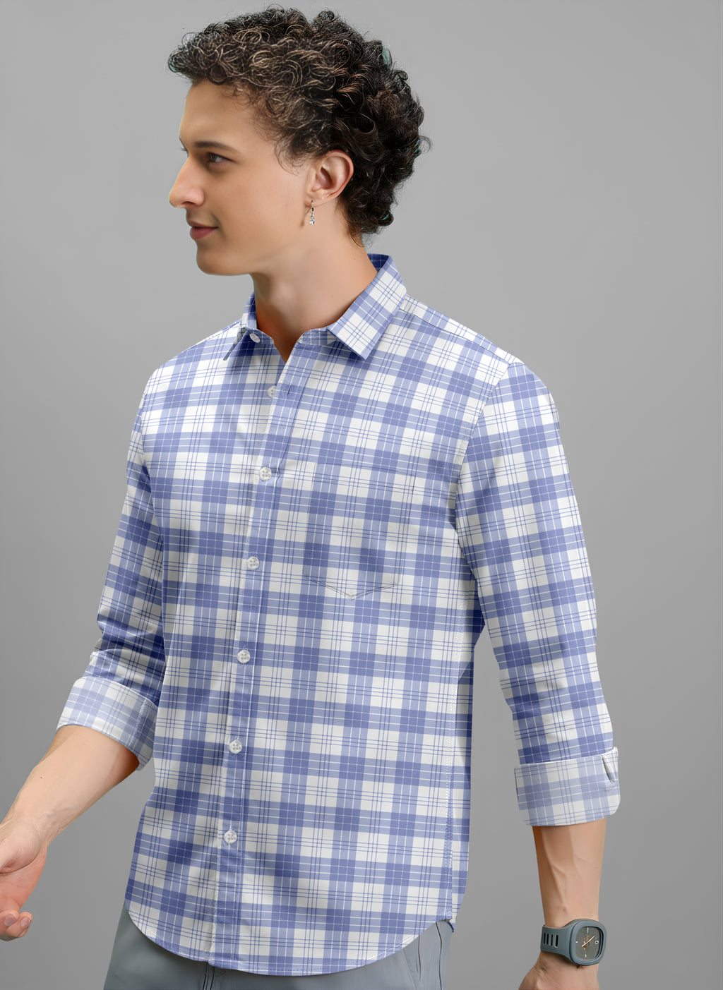 VDLooks Men’s Regular Fit Cotton Blend Full Sleeve Shirt for Smart Everyday Wear