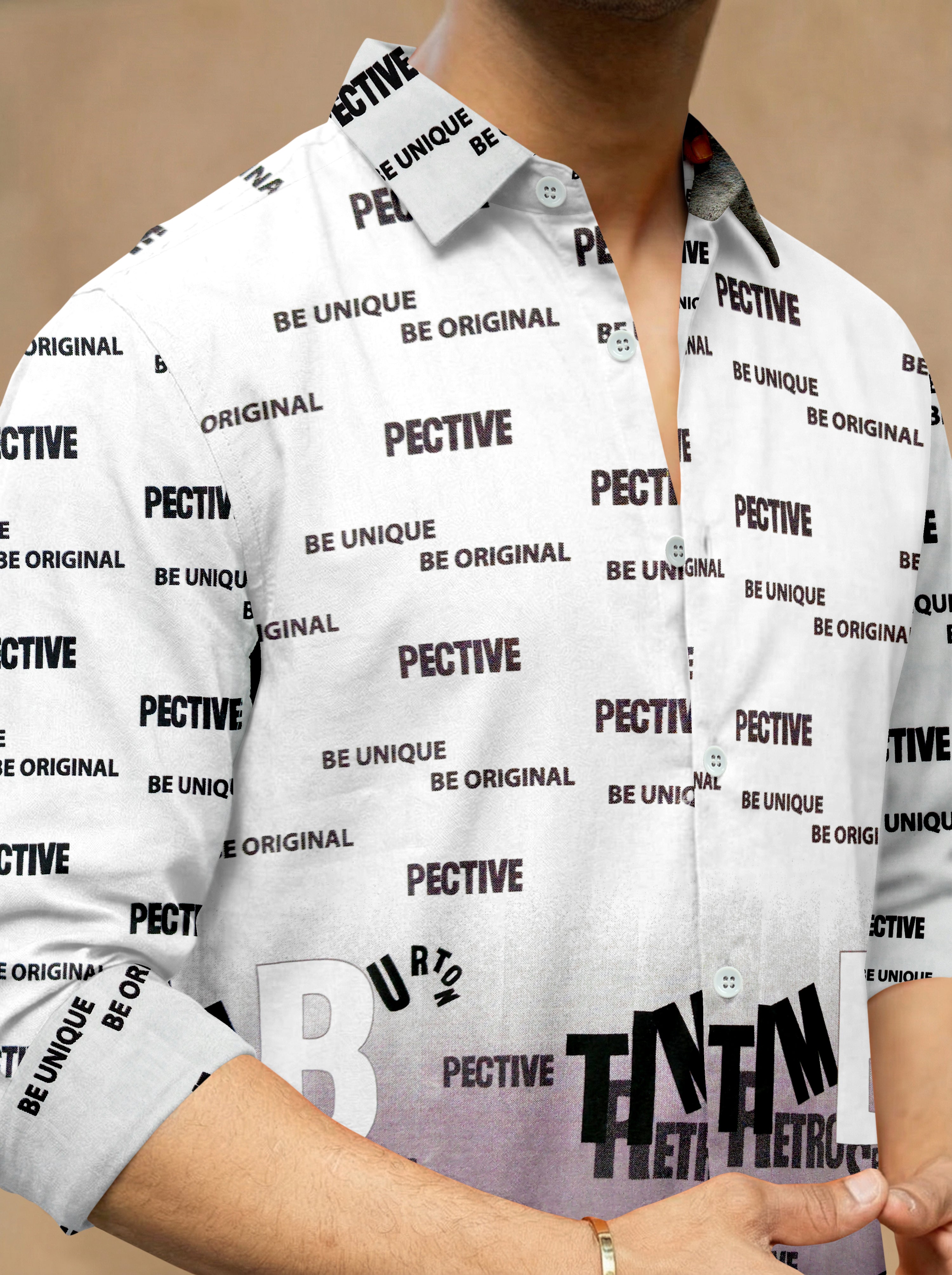 VDLooks Men’s Regular Fit Cotton Blend Full Sleeve Graphic Shirt