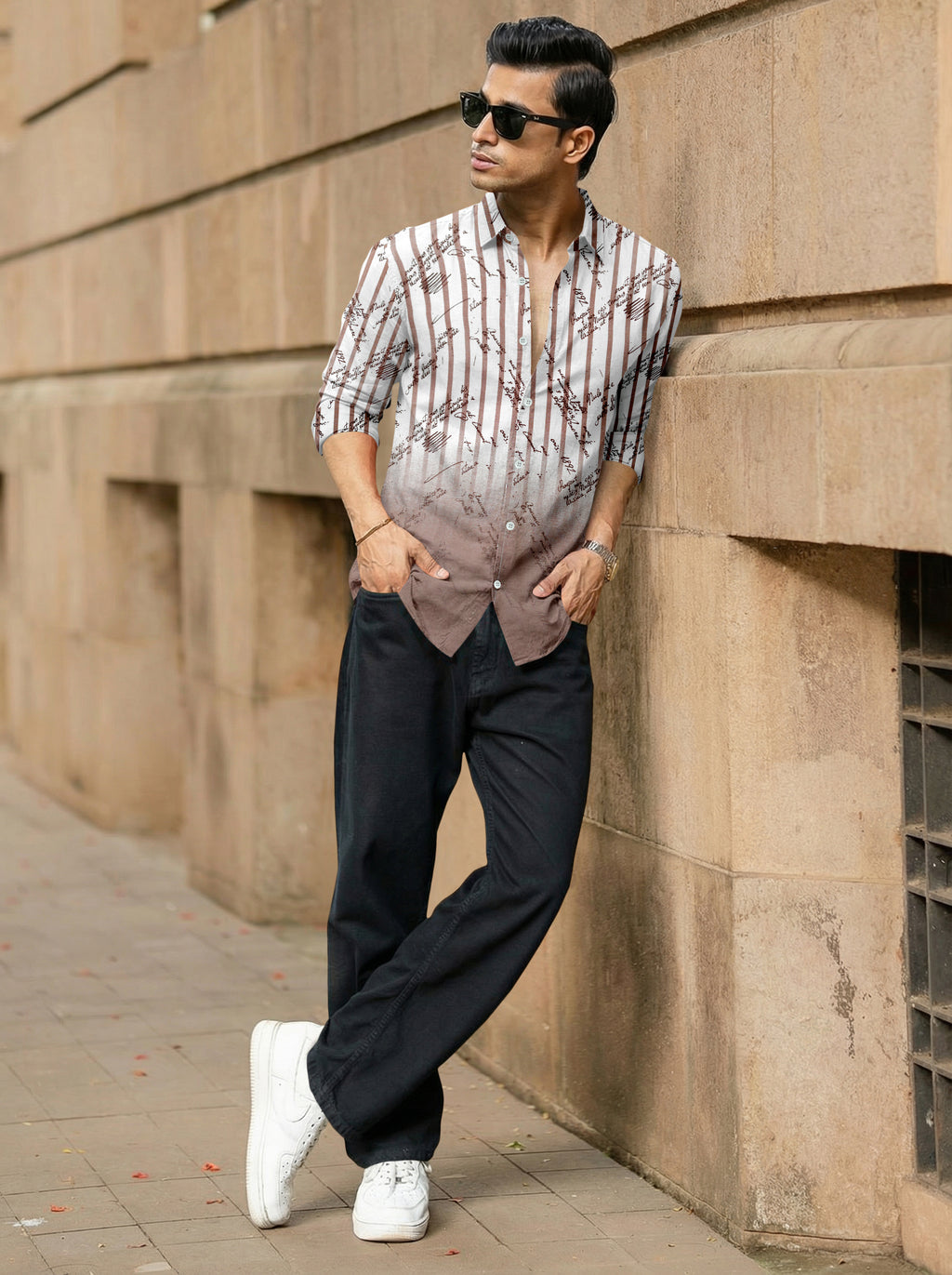 VDLooks Men’s Regular Fit Premium Cotton Shirt – Modern Printed Style for Everyday Wear