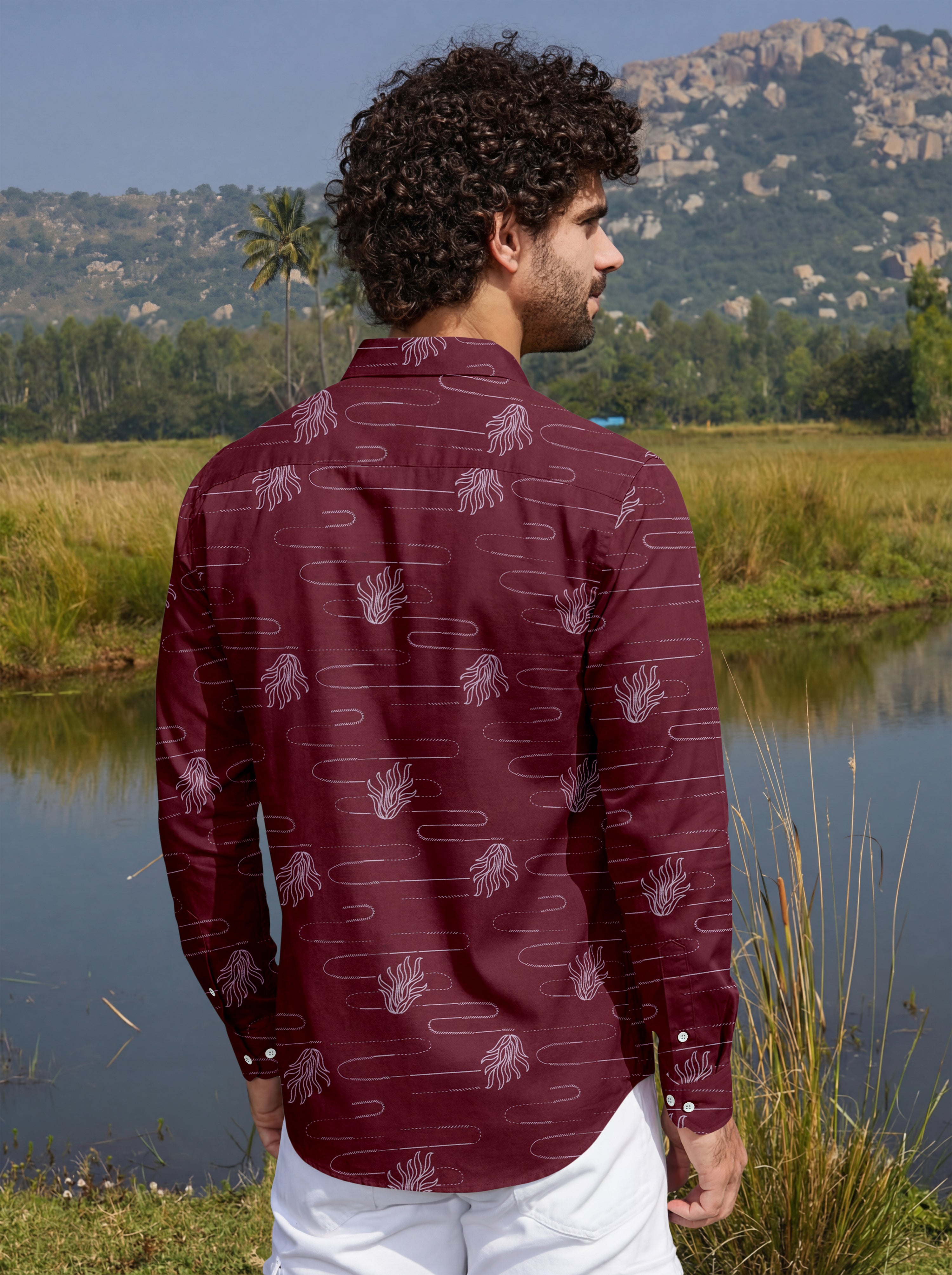 VDLooks Men’s Regular Fit Premium Cotton Shirt – Contemporary Printed Look for Everyday Styling