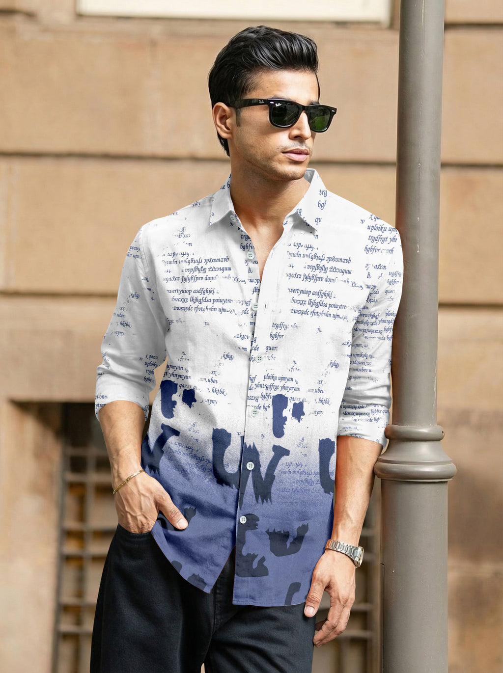 VDLooks Men’s Regular Fit Cotton Blend Full Sleeve Designer Shirt