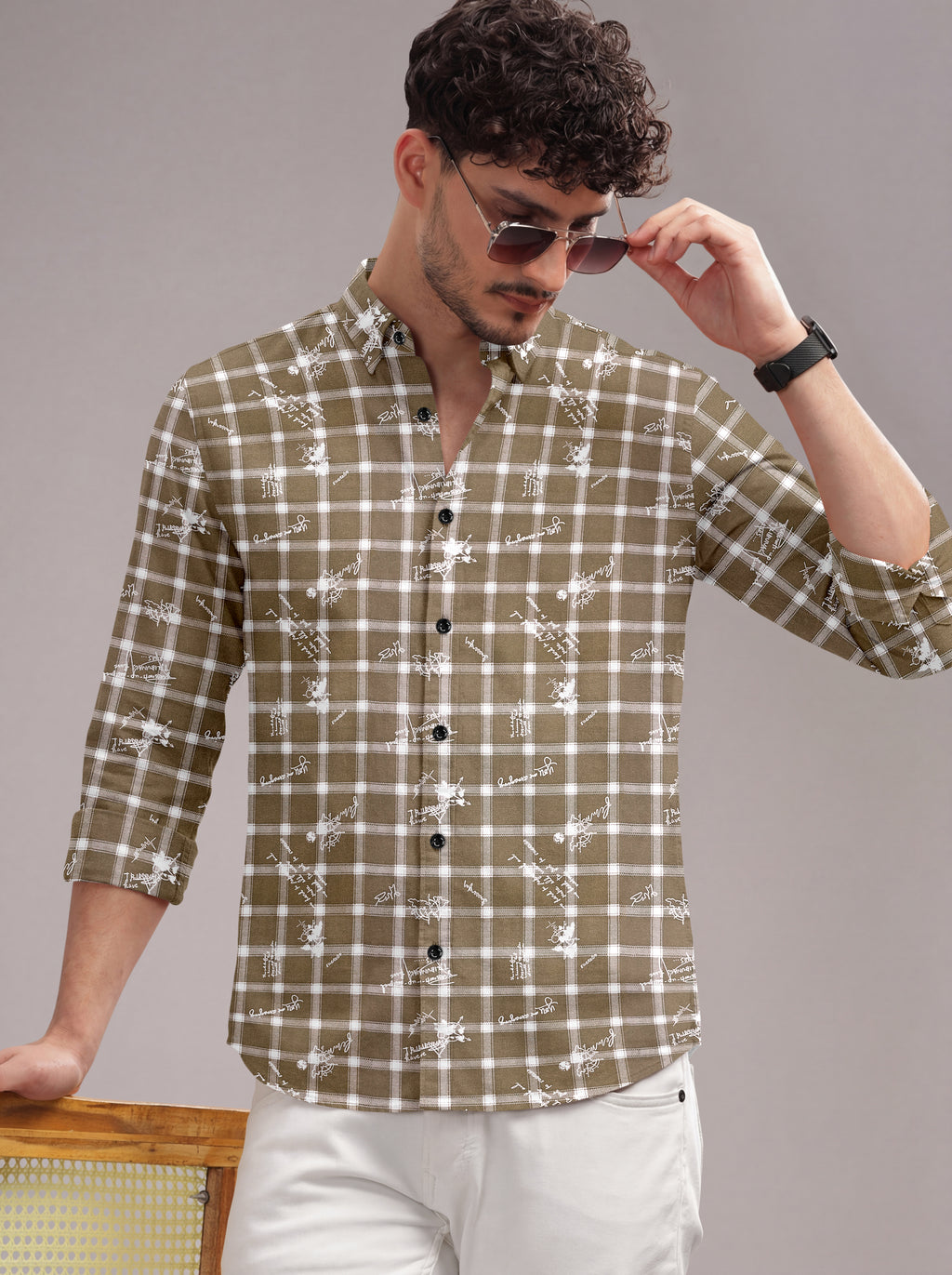 VDLooks Men’s Regular Fit Premium Cotton Shirt – Modern Printed Design for Smart Everyday Style