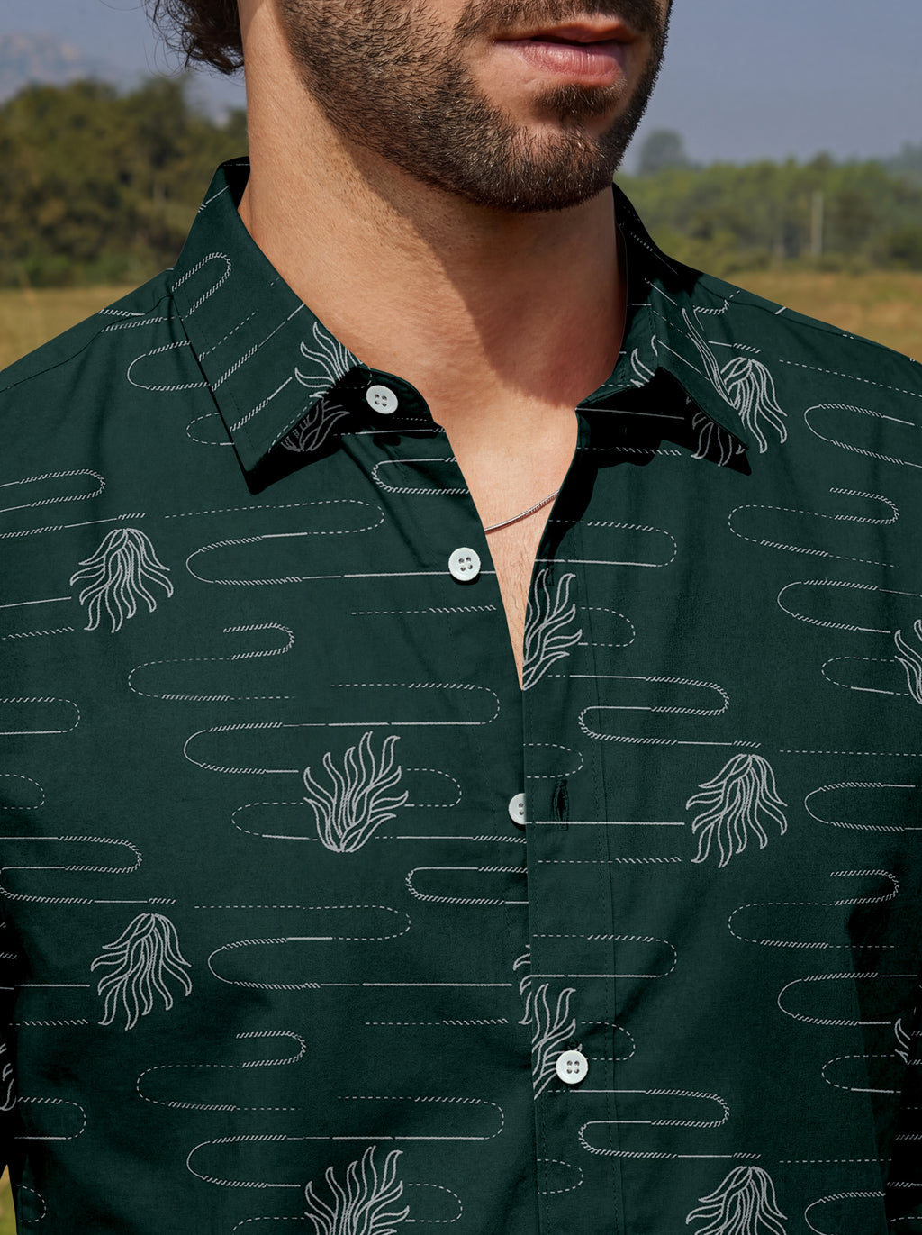 VDLooks Men’s Regular Fit Premium Cotton Shirt – Contemporary Printed Look for Everyday Styling