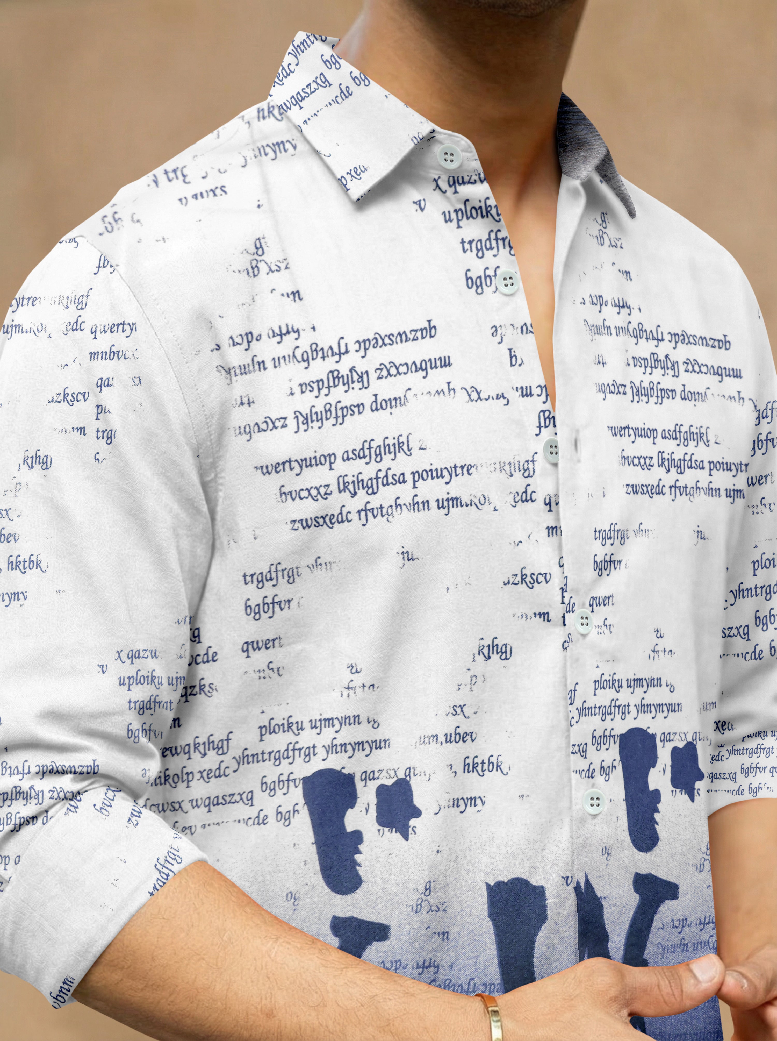 VDLooks Men’s Regular Fit Cotton Blend Full Sleeve Designer Shirt