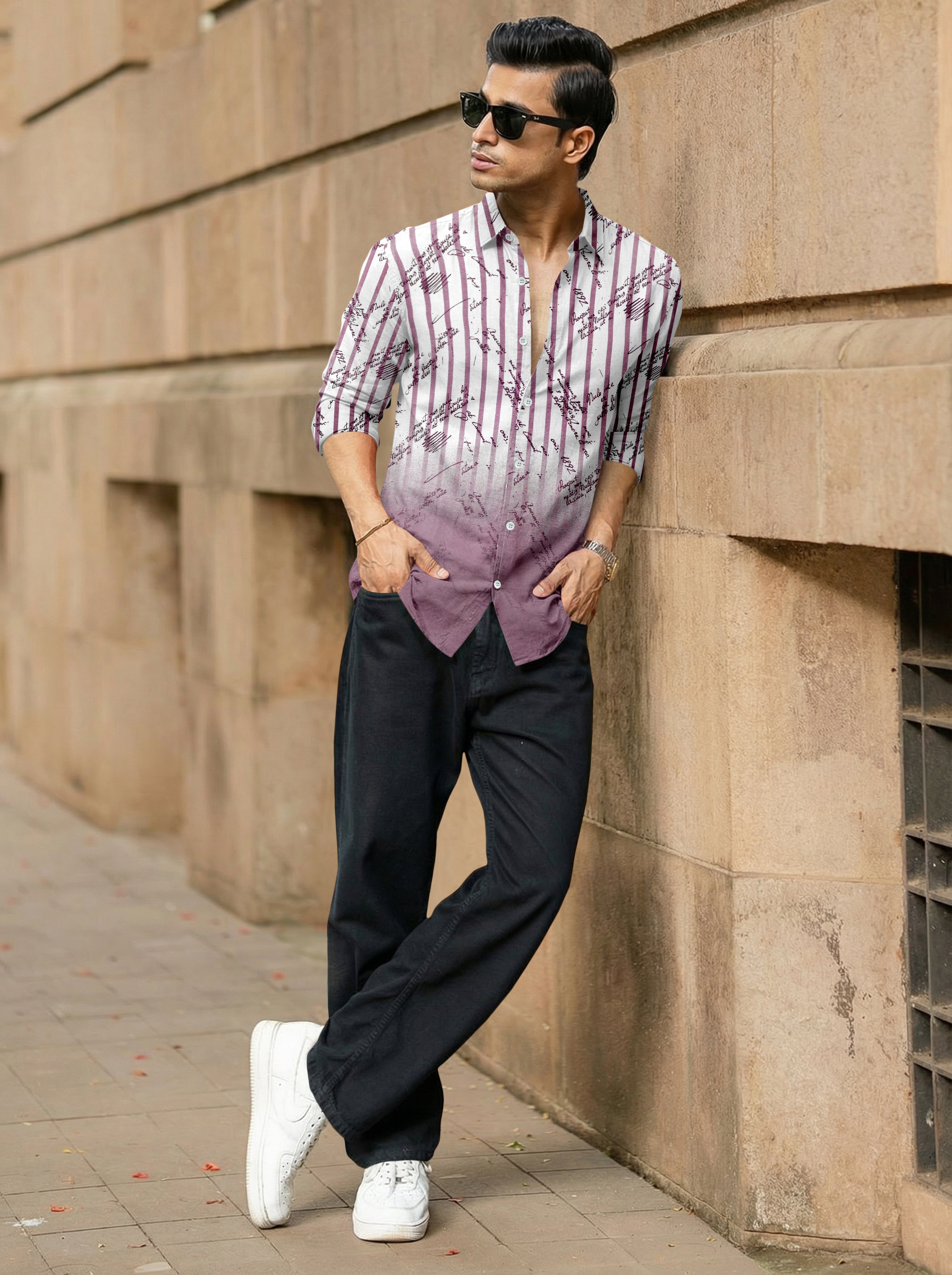 VDLooks Men’s Regular Fit Premium Cotton Shirt – Modern Printed Style for Everyday Wear