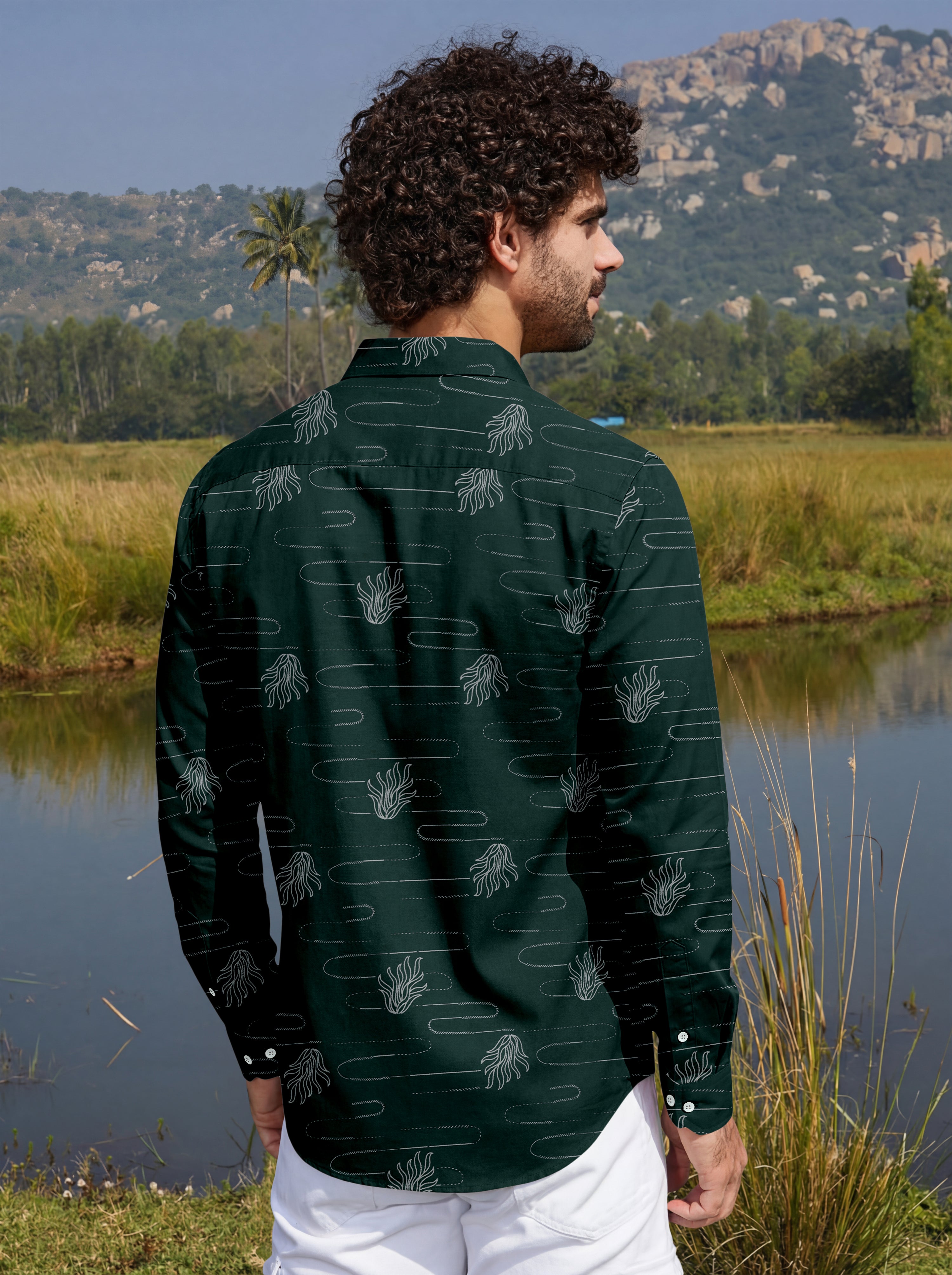 VDLooks Men’s Regular Fit Premium Cotton Shirt – Contemporary Printed Look for Everyday Styling