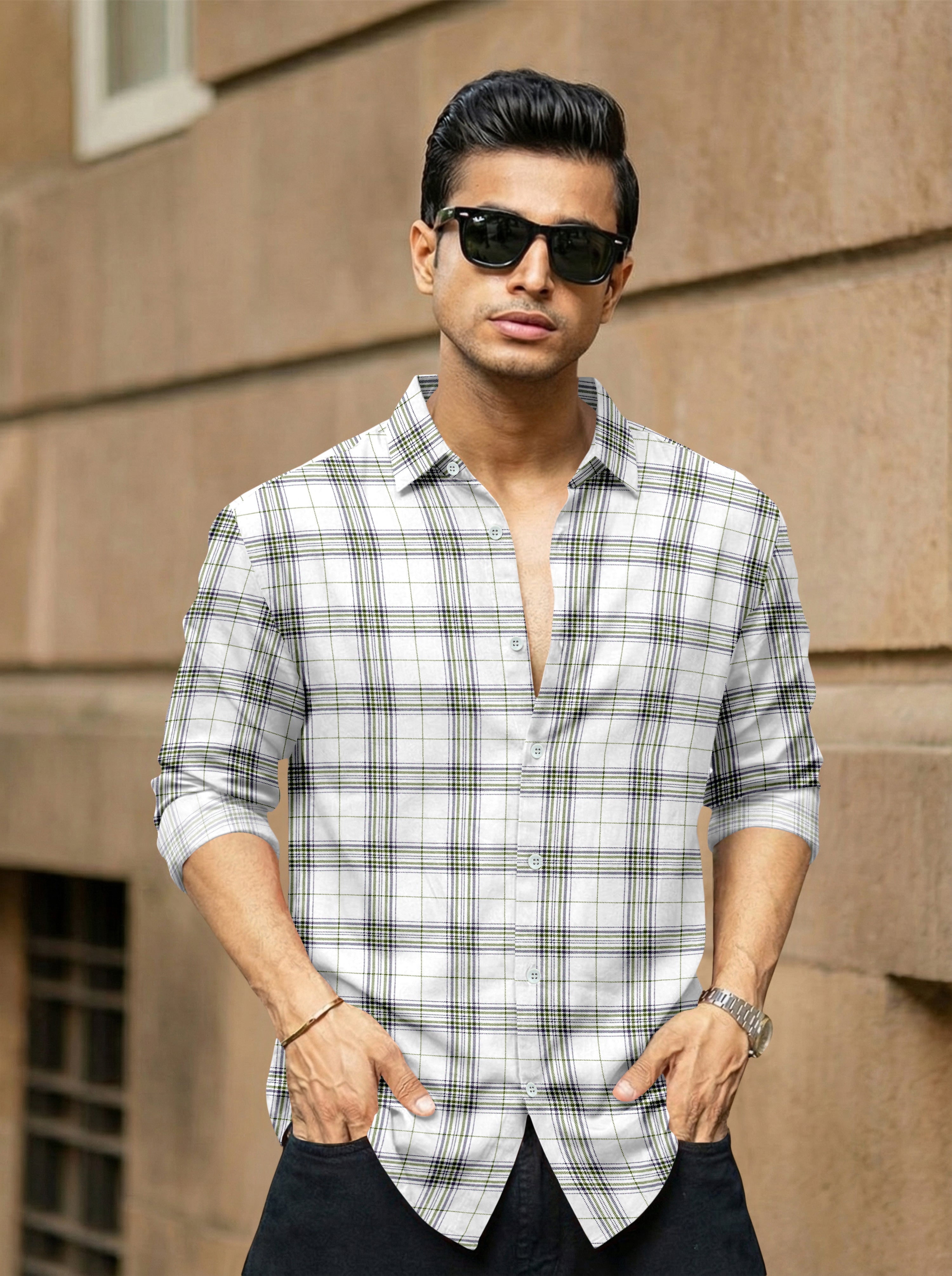 VDLooks Men’s Regular Fit Premium Cotton Shirt – Modern Printed Style for Everyday Wear