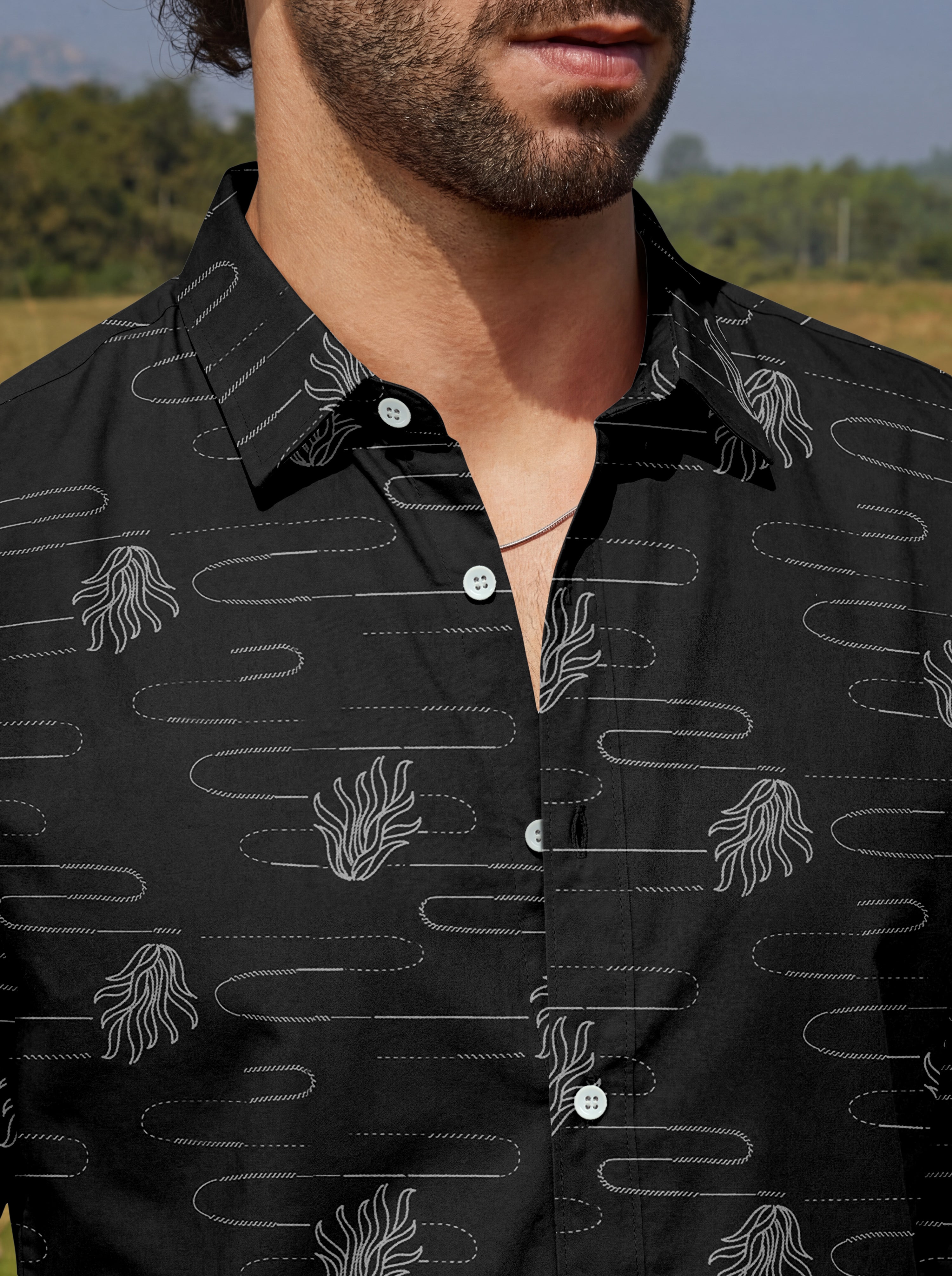 VDLooks Men’s Regular Fit Premium Cotton Shirt – Contemporary Printed Look for Everyday Styling