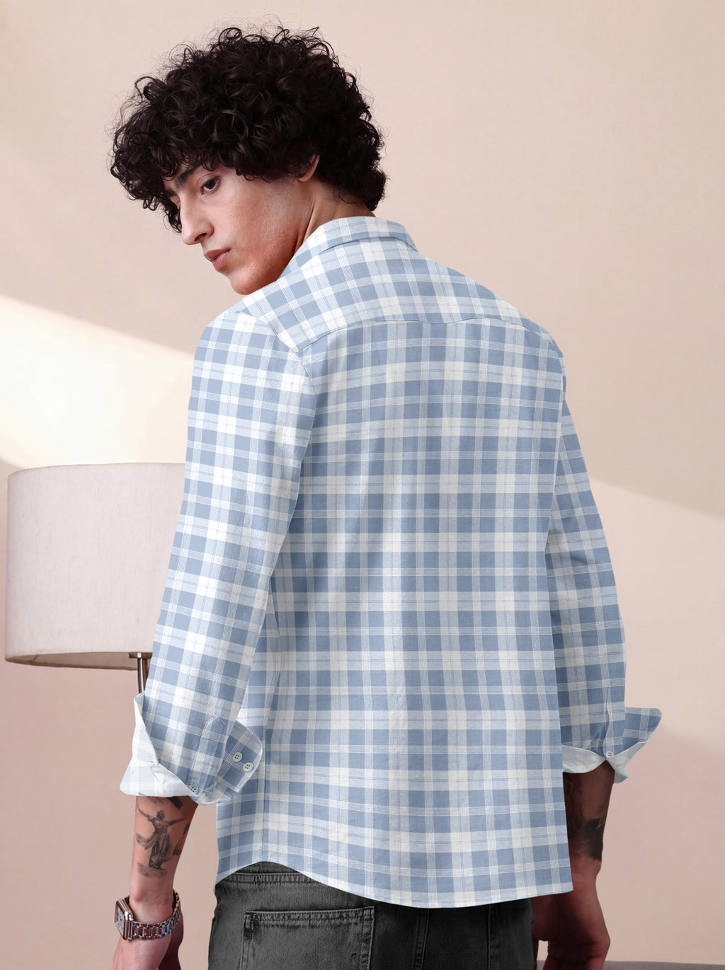 VDLooks Men Gingham Checked Regular Fit Casual Shirt