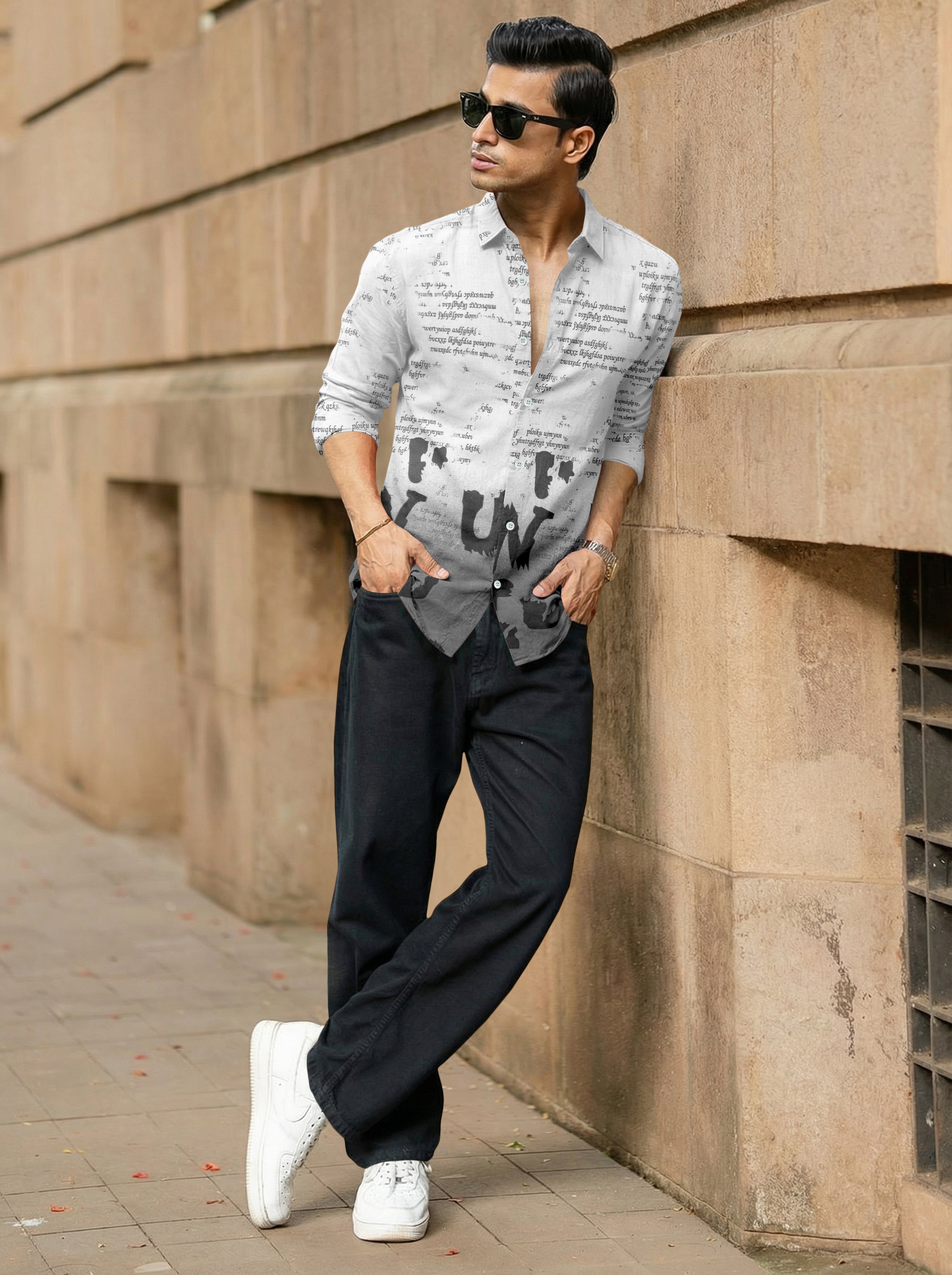 VDLooks Men’s Regular Fit Cotton Blend Full Sleeve Designer Shirt