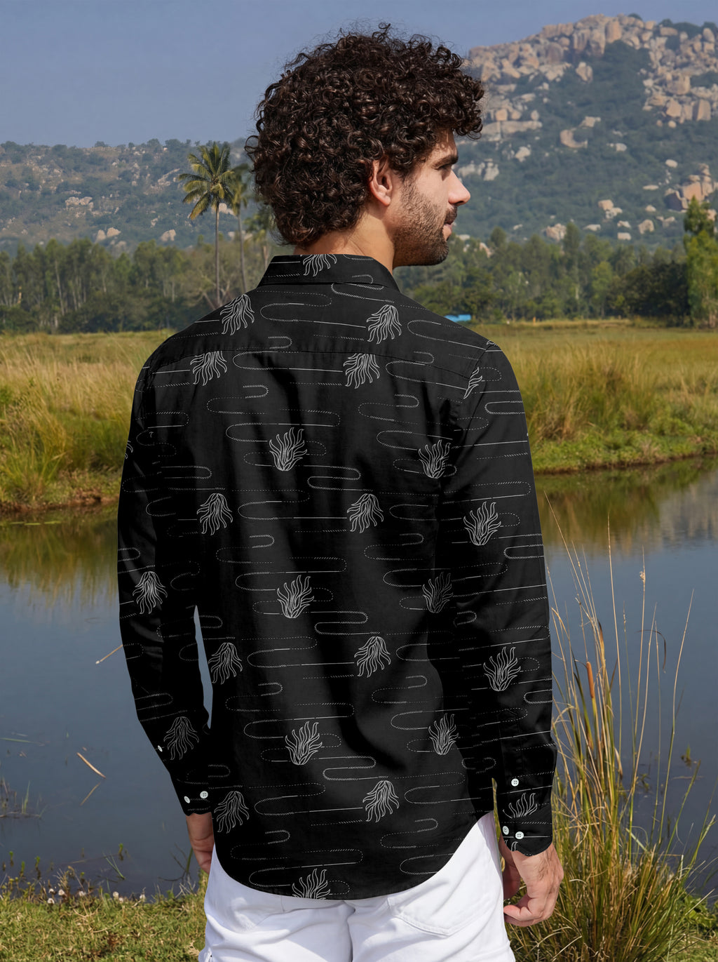 VDLooks Men’s Regular Fit Premium Cotton Shirt – Contemporary Printed Look for Everyday Styling