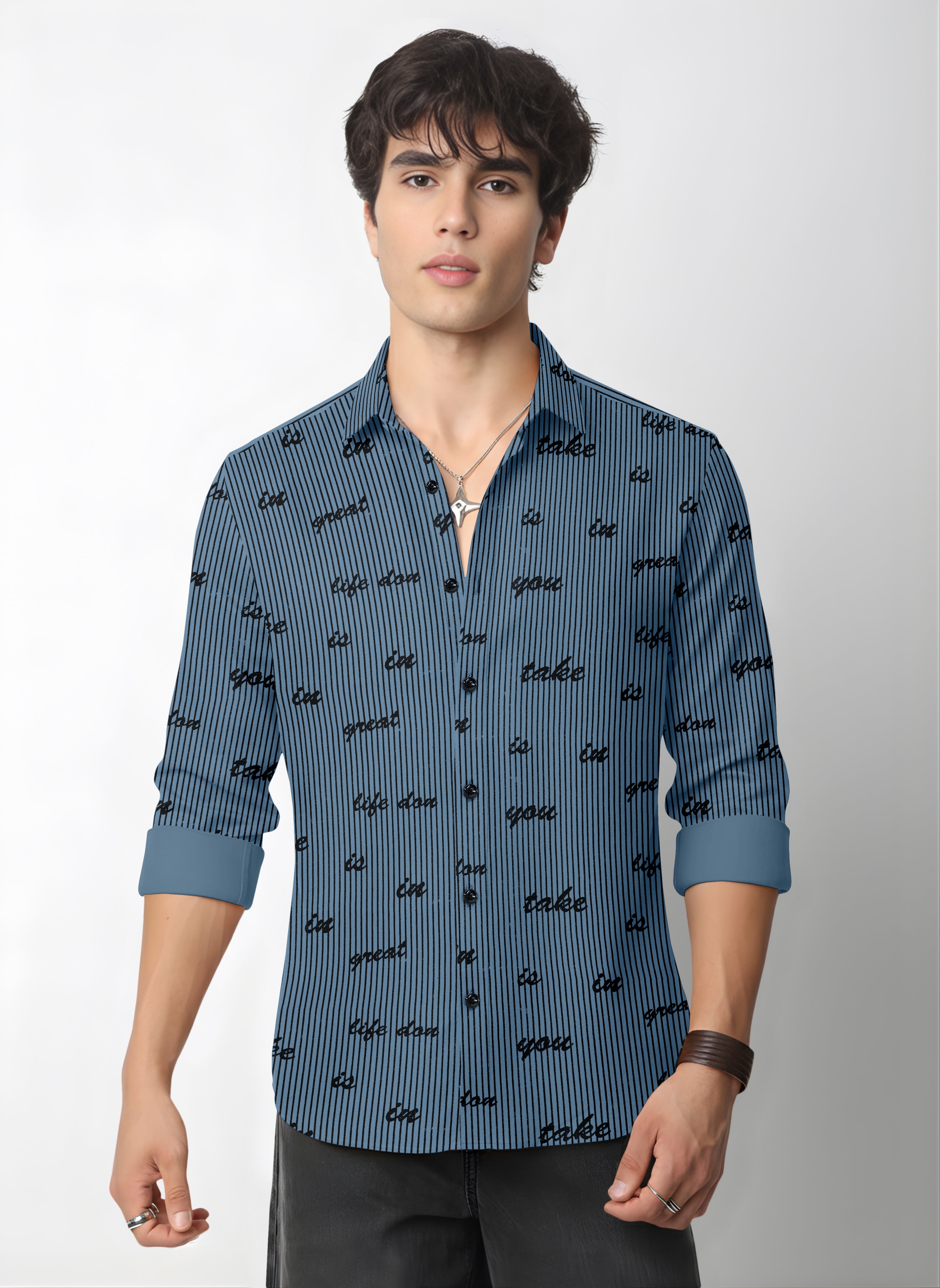 VDLooks Men’s Regular Fit Cotton Blend Full Sleeve Shirt with Modern Styling