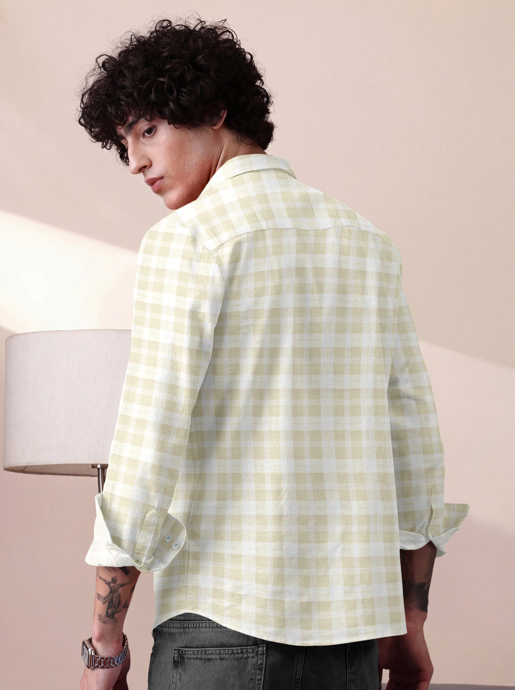 VDLooks Men Gingham Checked Regular Fit Casual Shirt