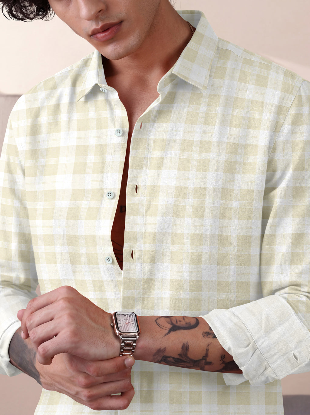 VDLooks Men Gingham Checked Regular Fit Casual Shirt