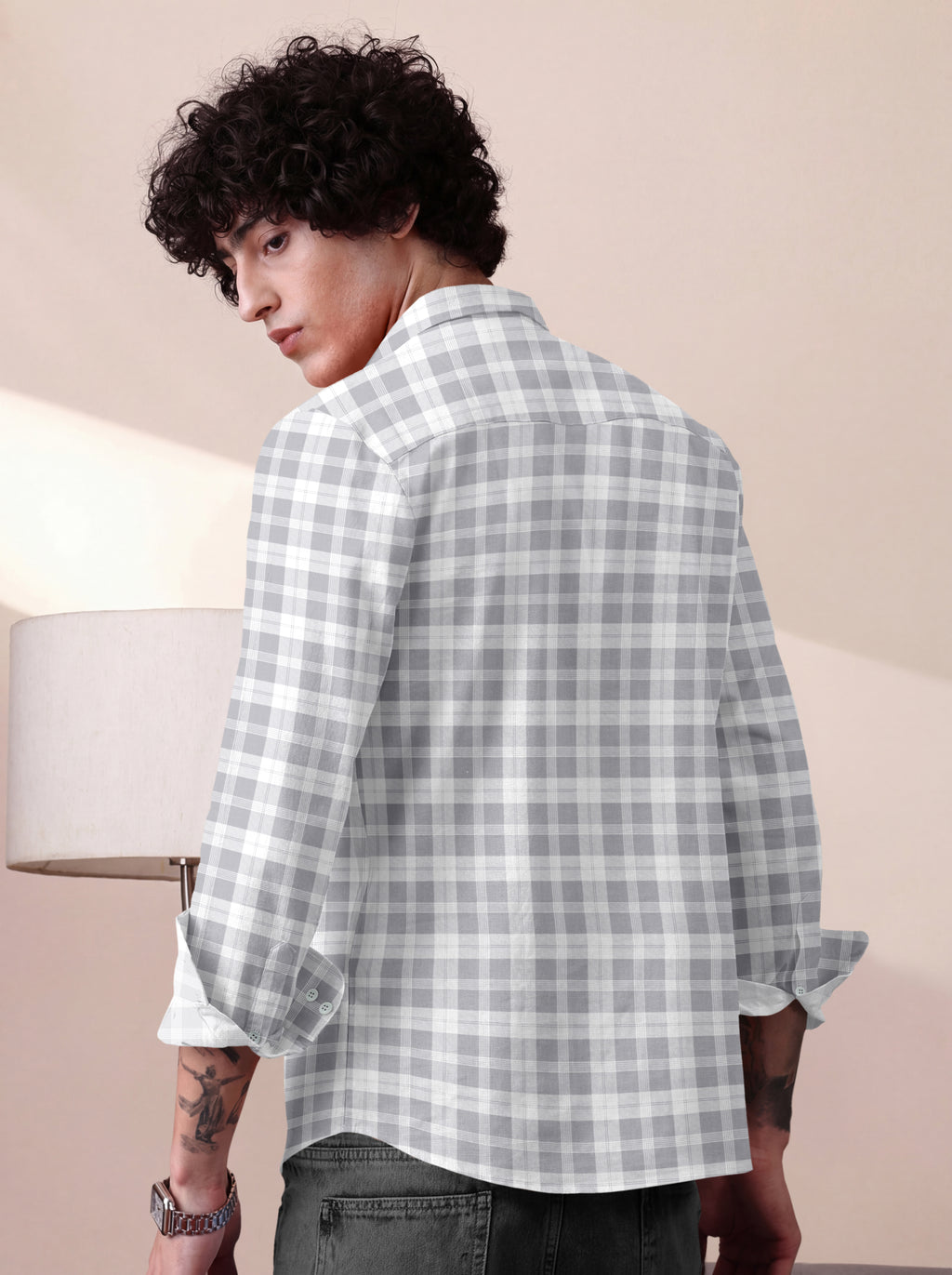 VDLooks Men Gingham Checked Regular Fit Casual Shirt